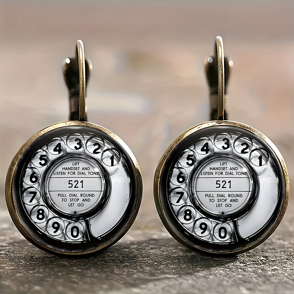 TEMU Alloy Retro Round Earrings, Retro Retro Earrings, Light Accessories, Simple And Fashionable Style, Daily Versatile Earrings, Gift , Suitable For Many Occasions, For Teenager