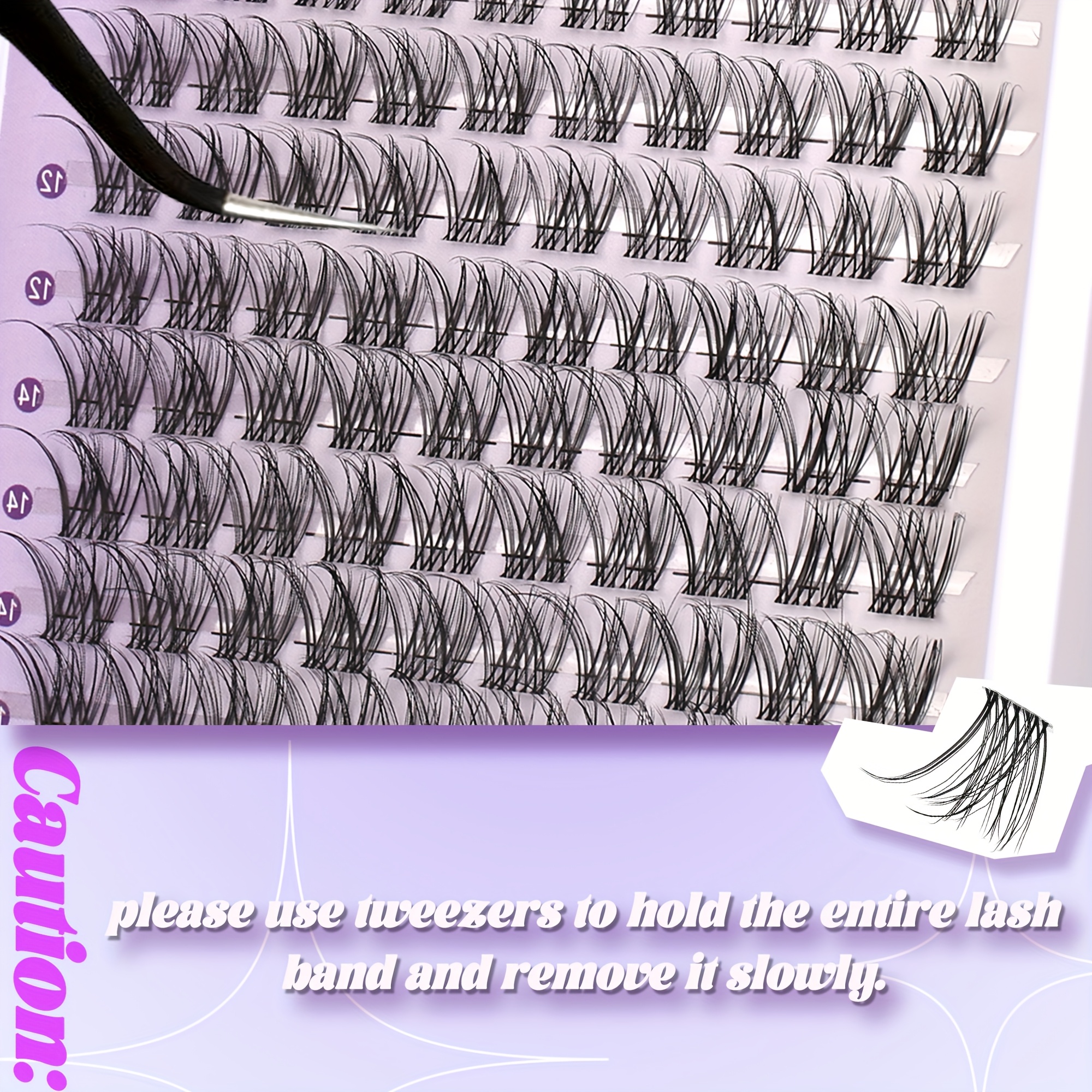 diy eyelash extensions transparent lashes 8 16mm reusable beginner friendly high quality hand made reusable eyelash extensions details 2