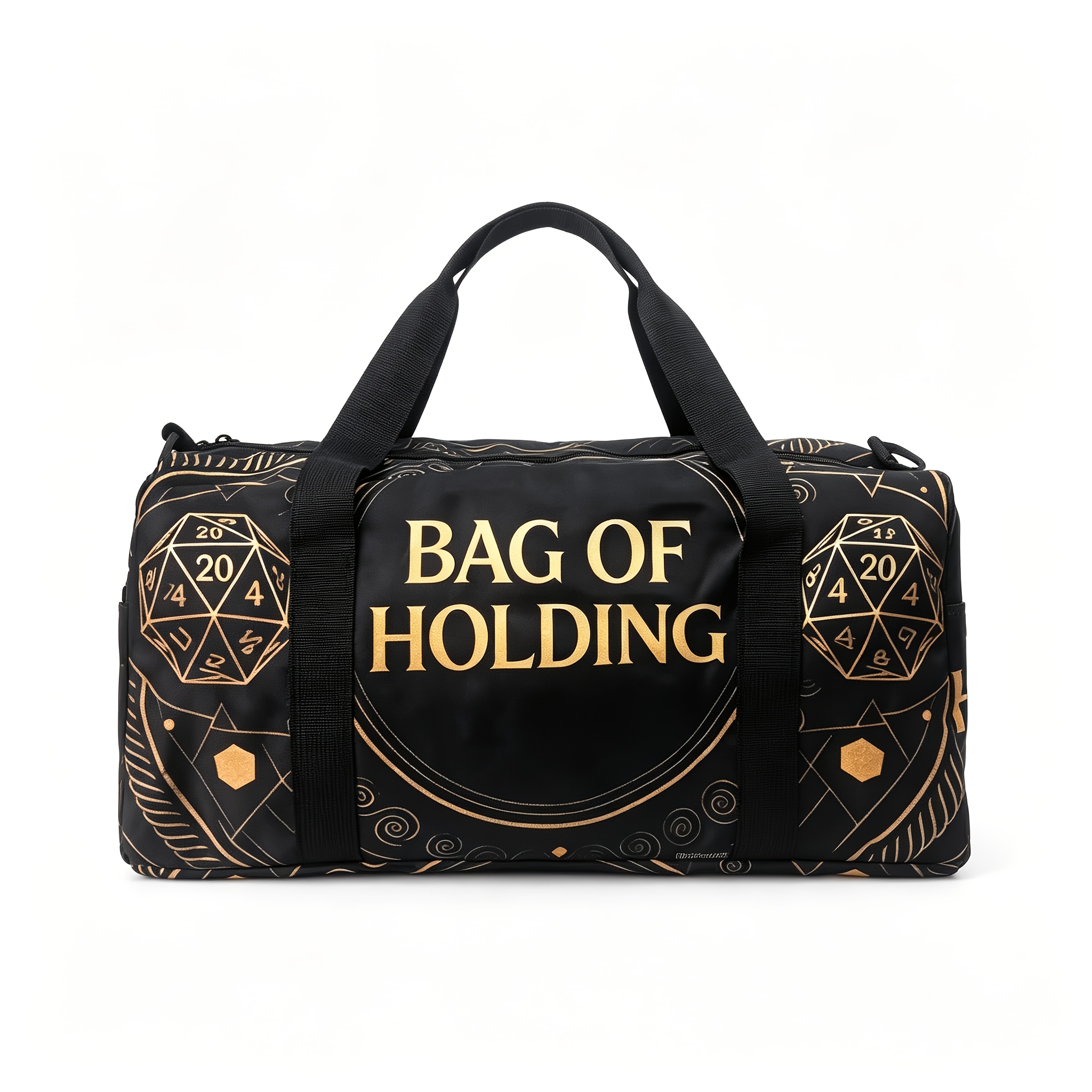 TEMU Dnd-themed Tote Bag Suitable For Rpg Fans & Tabletop - Lightweight Compact Travel Bag With Detachable Strap, Durable Weekender Gym Bag, / Design