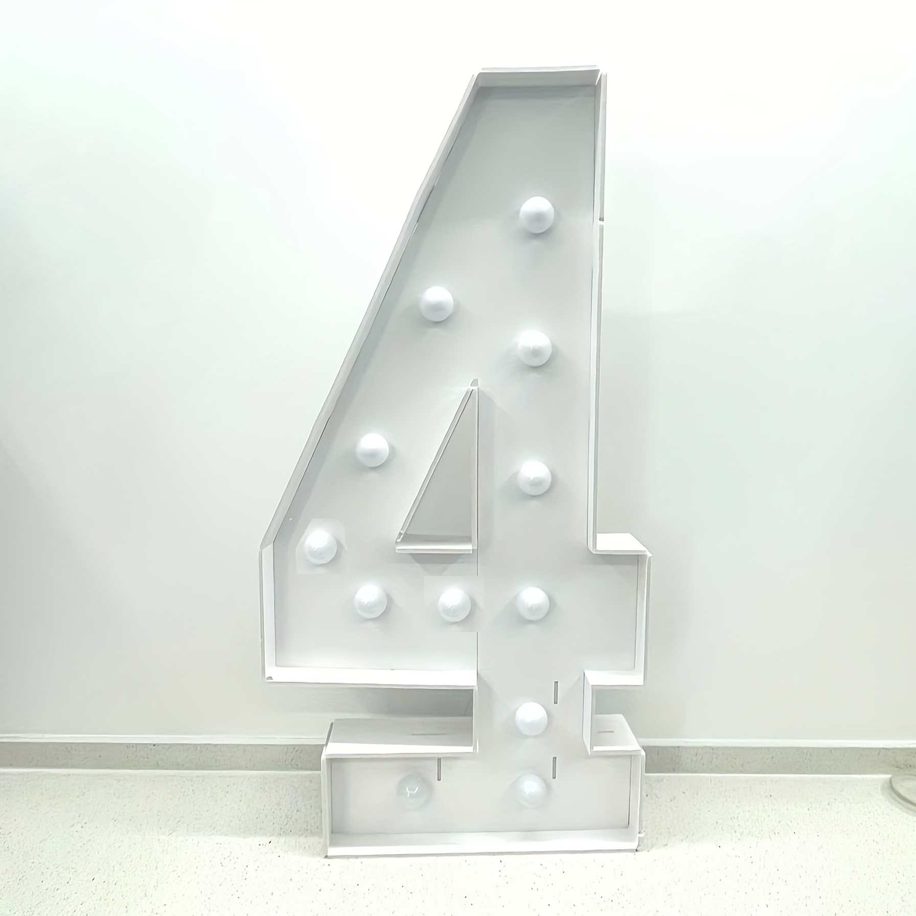 TEMU Chiffres LED blanc chaud de 91 cm - Décoration murale éclairée pour célébrations, remises de diplômes et plus (0-9), panneau KT à brancher