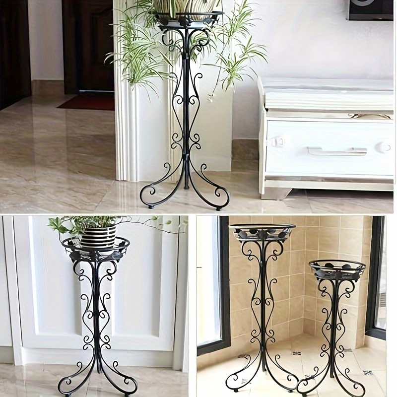 

1pc Metal Tall Plant Holder, Iron Flower Pot Holder Small Plant Holders, Flower Pot Supporting, Potted Plant Stand Plant Rack Planter Stand