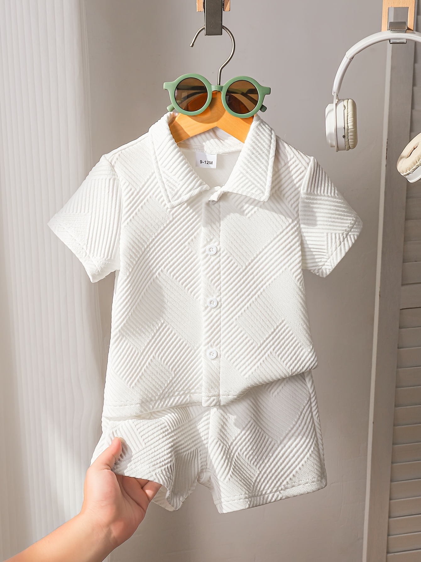 baby boy white outfit sold on Temu United States