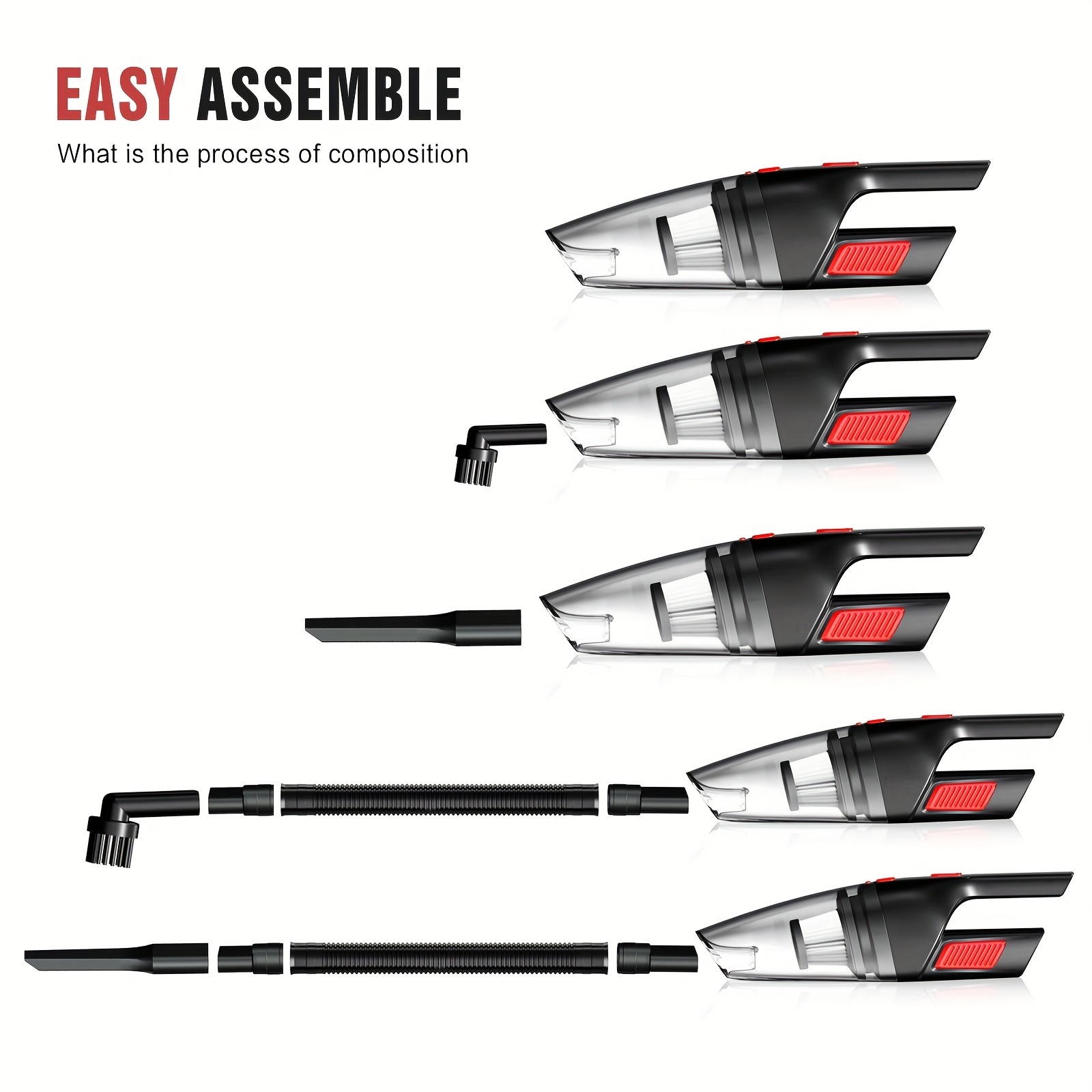 wireless convenient handheld car vacuum cleaner powerful suction kitchen floor cleaning supplies usb charging mini cleaning dust collector suitable for cars rv home office industrial sites and other   tools Product details 6