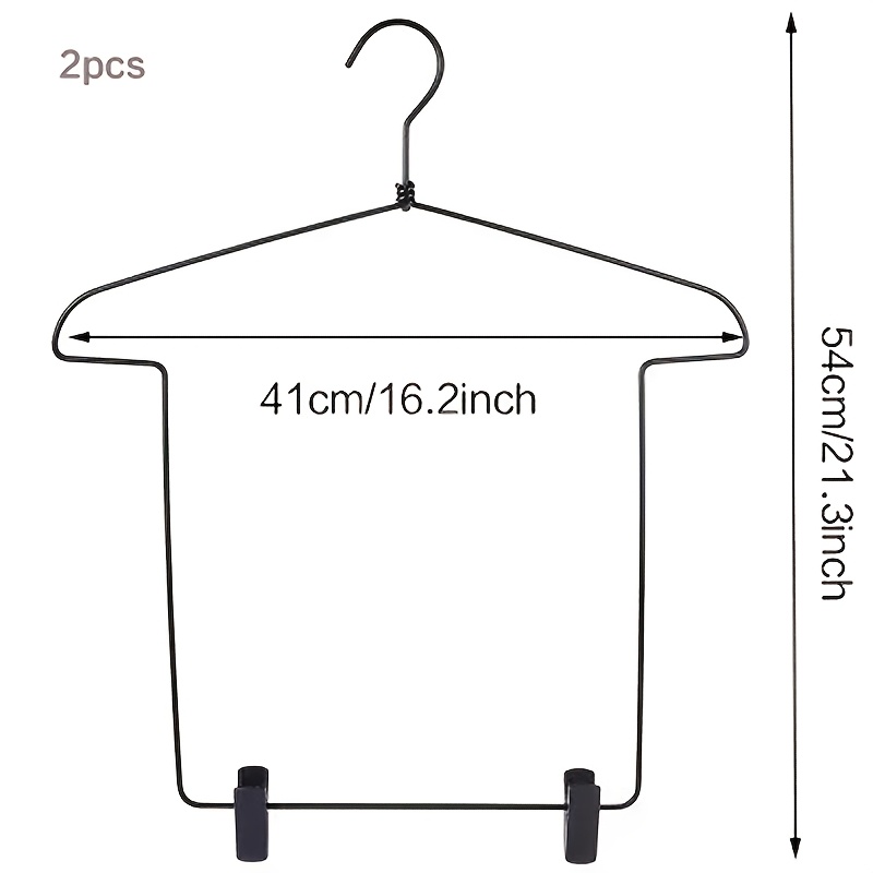 2pcs Conjoined Suit Hanger Set For Home Use, Hanger, Pants Hanger, Pants Clip Integrated Clothes Hanging Set, Clothes Store Opening Hanger