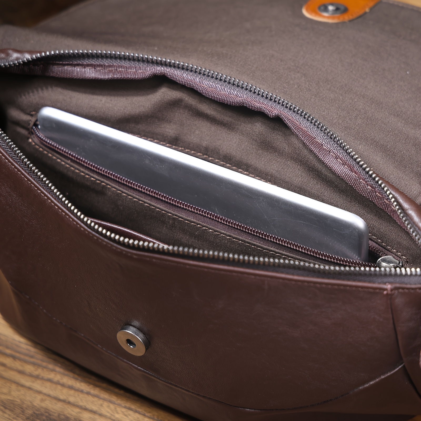 Mini PU Leather Crossbody Messenger Bag Men