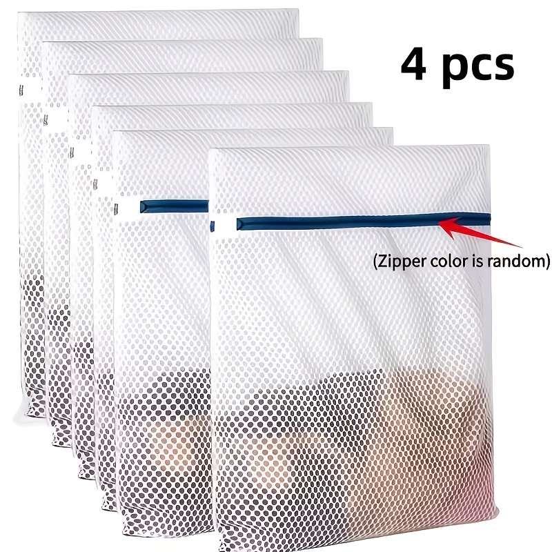 TEMU Lot de 4 sacs à linge 7,87" x 11,42" à larges, en respirante réduisant les accrocs et la déformation de l'utilisation de à laver, convient aux