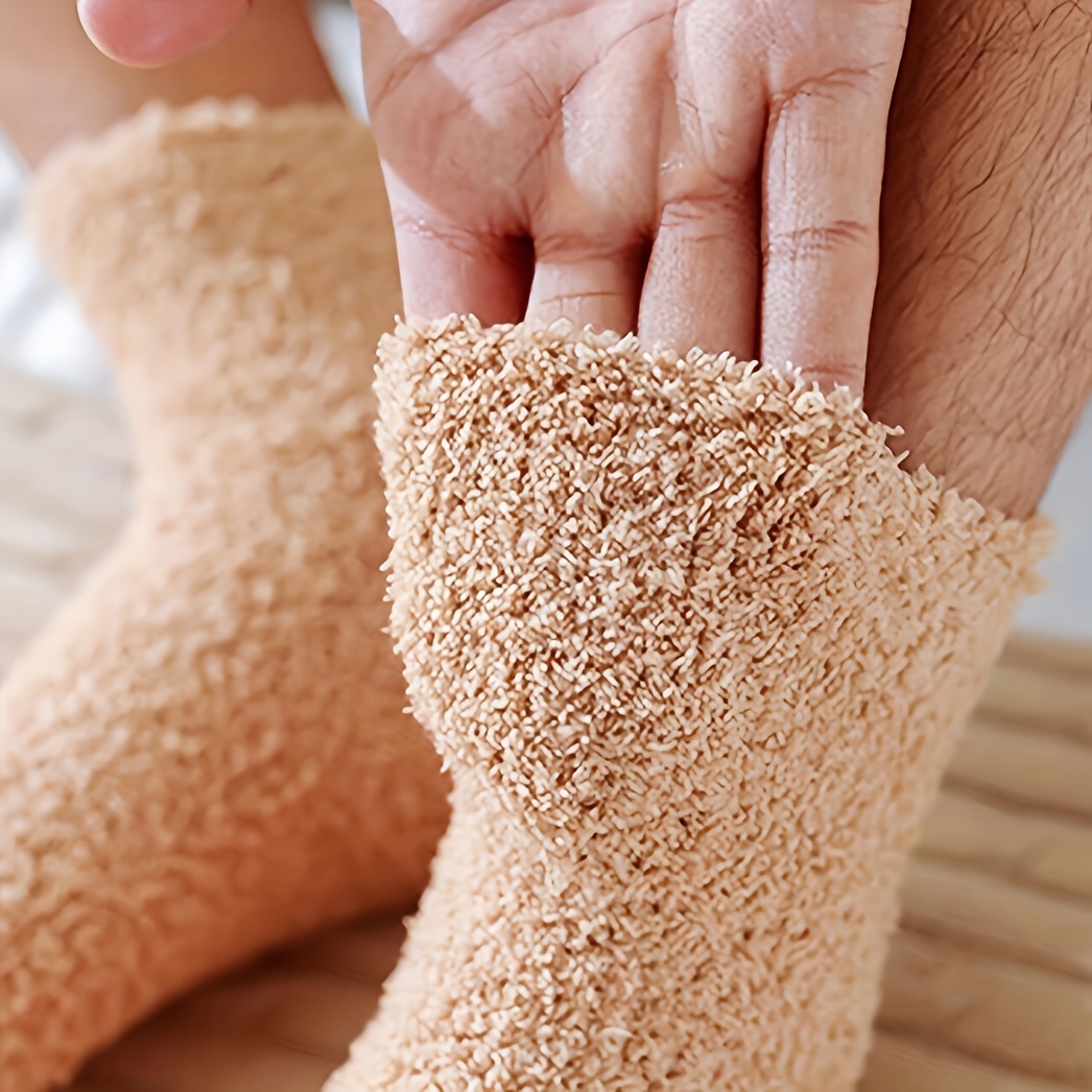 pairs mens fuzzy slipper socks soft fluffy winter warm Temu