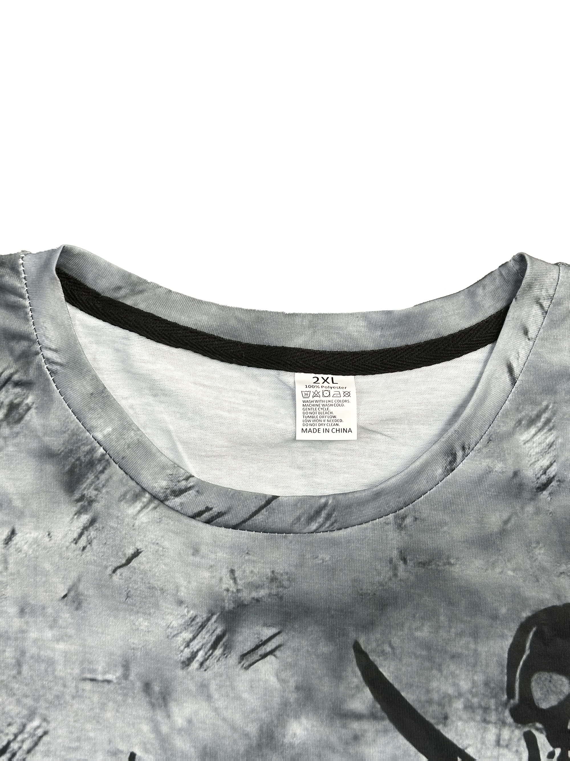 Men's Plus Size Pirate Ship Graphic Tank Top - Breathable Polyester, Street Style Sleeveless Shirt for Summer, PLUS SIZE