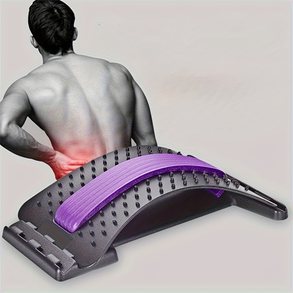 tabla de estiramiento lumbar ajustable de 3 niveles | estirador de espalda zmzys para descompresión de inferior, masajeador de espalda para escoliosis | ideal para regalos de navidad, halloween, día de la , de eva 0