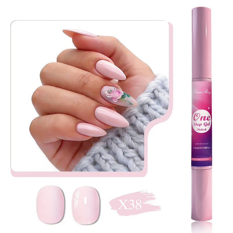 Image of 3-in--step Gel, 1pc The Problems Of Base, Color And Sealing Layer, High-, Long-lasting And Easy To Apply, Very Suitable For Nail Salon Sets, Perfect For Halloween And Christmas Nail Care Products.