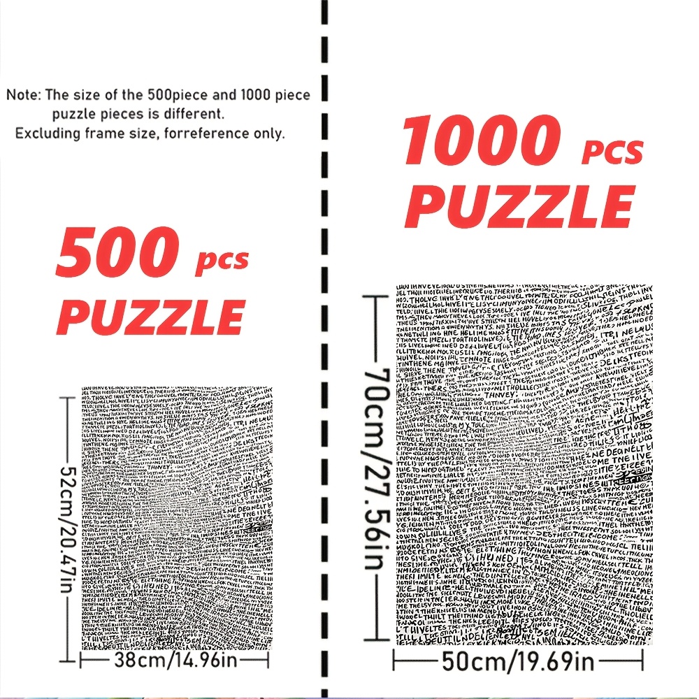 500/1000pcs Large Adult Jigsaw Puzzle for Family Fun