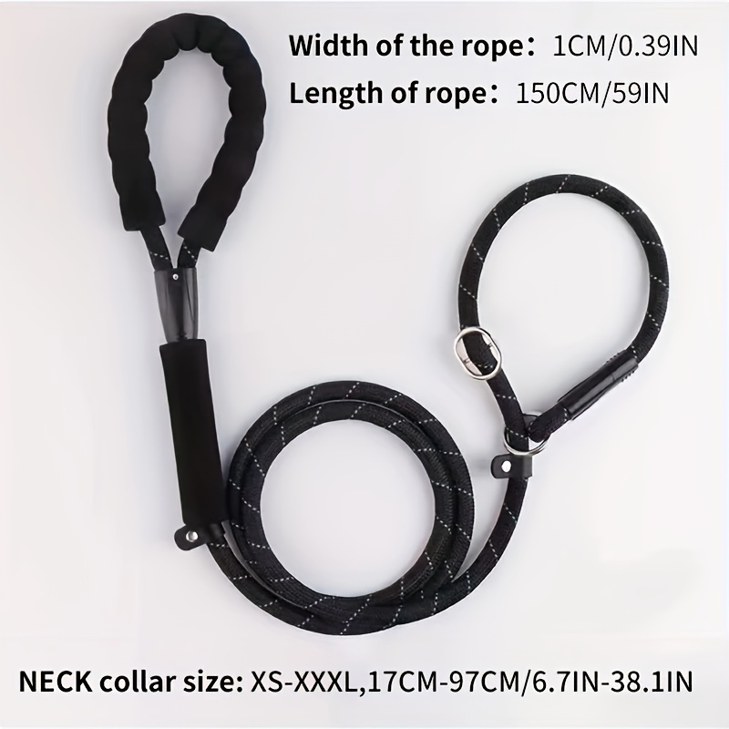 P-Rope Integrated Pet Dog Leash Collar with Adjustable Collar