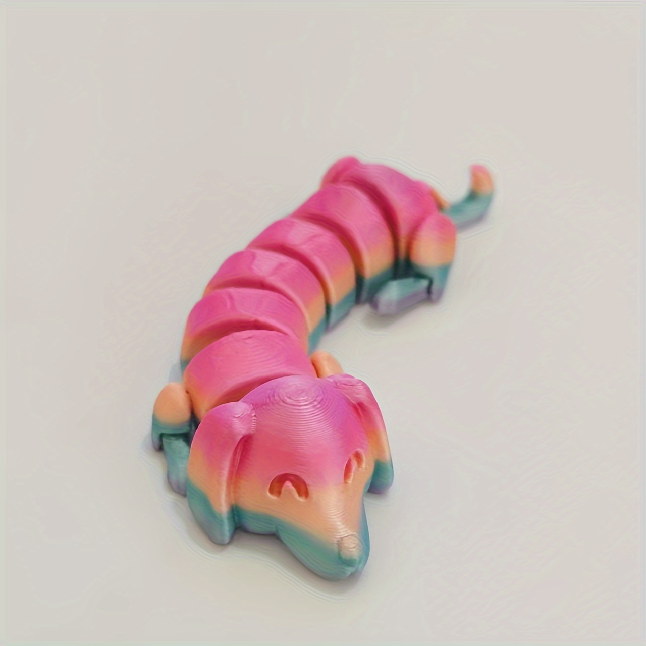 

3d Printed Lop-ear Dog Sausage Twistable Desktop Ornament - Christmas Or Birthday Gifts