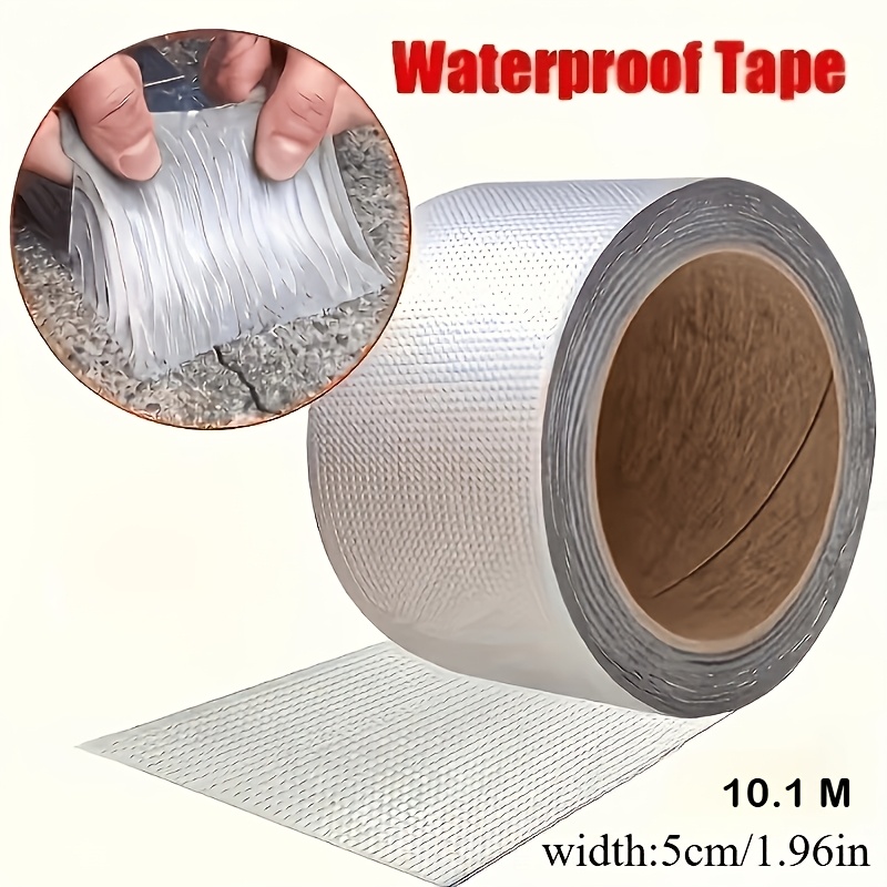 TEMU 1 Roll 397.6 Inch Heavy-duty Waterproof Aluminum Foil Tape - , High-temperature Resistant, Thermal Insulating, And Rust-proof, Instant Sealing,