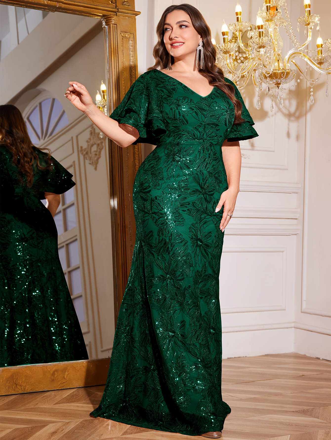 dark green fishtail dress Wedtrend Women Dark Green Prom Dress with Appliques Beading Mermaid Halter  Long Formal Dress – WEDTREND