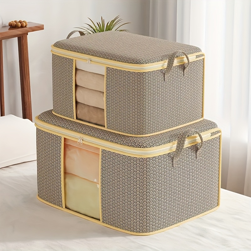 6pcs Extra-Large Foldable Clothing Storage Bags with Zippers and Clear Windows