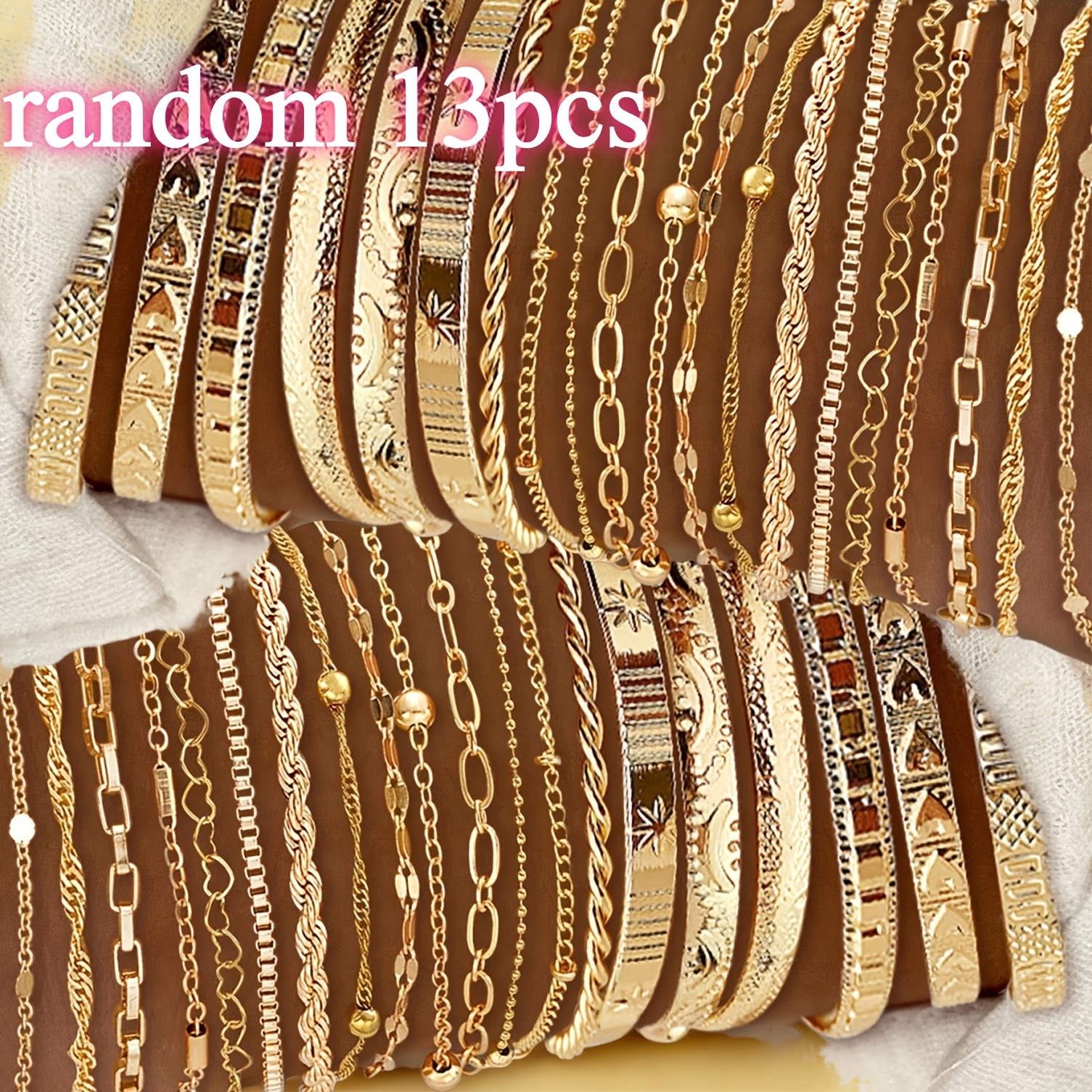 E-shop Zufälliges 7/13/20-teiliges Set Elegante Damenarmbänder | Hochwertiges Eisen, vielseitig für und Geschenk-Anlässe