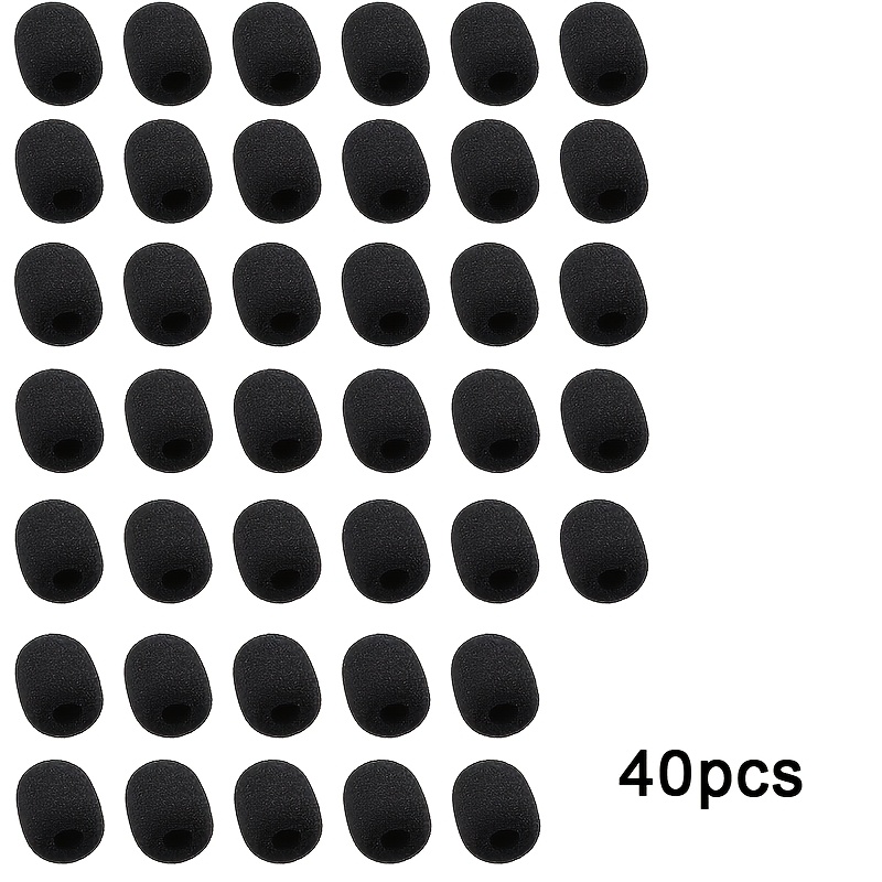 TEMU 40 stuks Microfoon Vervangingsonderdelen met Winddichte Cover, Bee Versterker Microfoon Cover, Koptelefoon Microfoon Cover