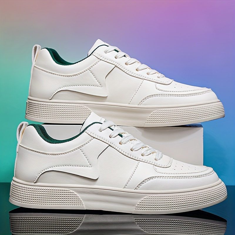Zapatos Blancos de Suela Gruesa para Hombre, Talla Grande - Nueva Colección
