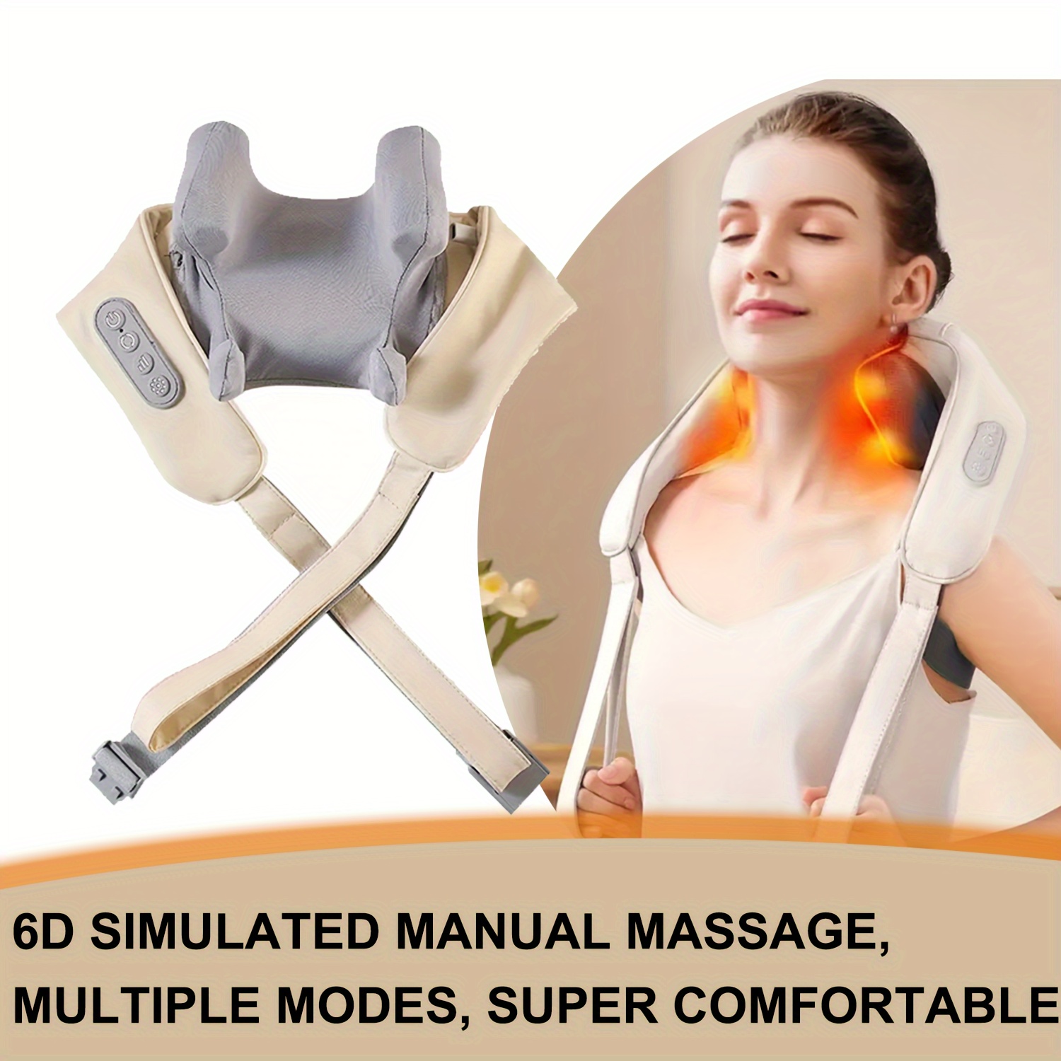 

Mini Neck Massager - 6d Cordless Shiatsu With Soothing Heat And Electric For Deep Relaxation - Home, Office, Car Use And Gifts For Men And Women