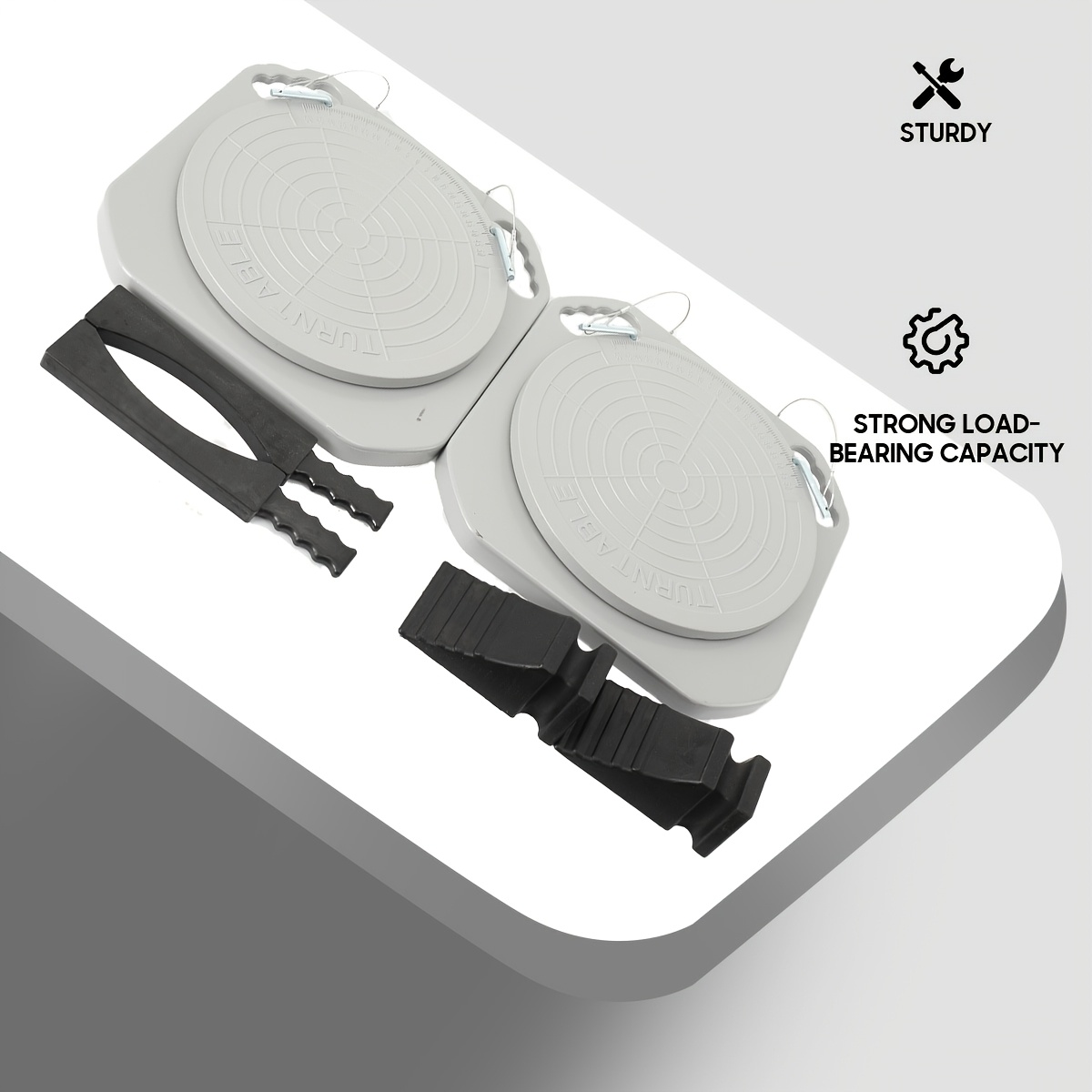 360° Car Wheel Alignment Tool Turn Plates, 1 Pair