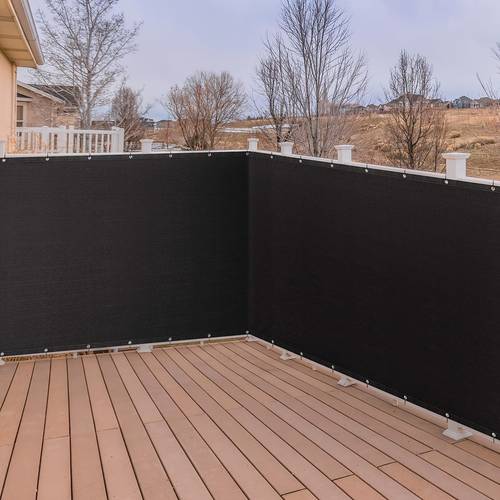 6 x 50 privacy screen fence heavy duty windscreen fencing cover with zip ties grommets uv protection shade mesh cloth for outdoor balcony railing yard patio