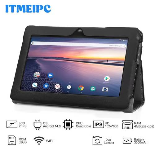 item picture 7 inch 14 tablet 2025 4gb 2 2 expansion 32gb rom 1tb expandable hd ips screen core processor 3500mah battery wifi protective case accessories