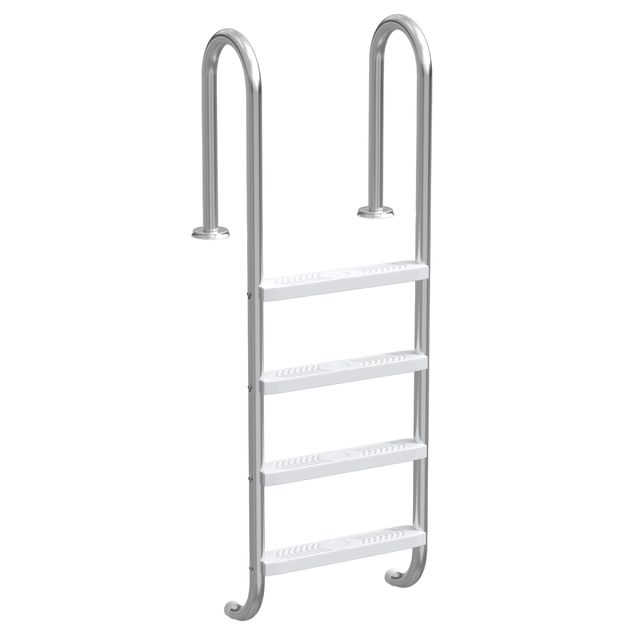 Pool Ladder Stainless Steel 3/4 Step Entry Ladder Including Ergonomic Handrail Pool Ladder Built-in Pool Ladder
