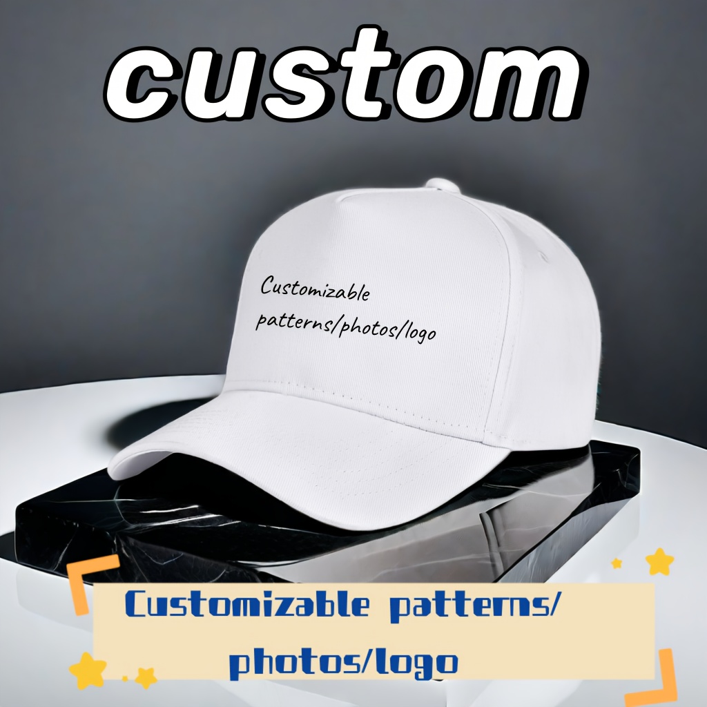 

Custom Logo Personalized Baseball Cap Customizable Text Dad Hat Unisex Breathable Adjustable Sports Cap