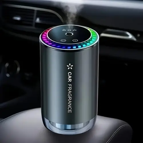 smart car air freshener with projection light usb rechargeable essential oil diffuser adjustable scent lights synchronized with music gift