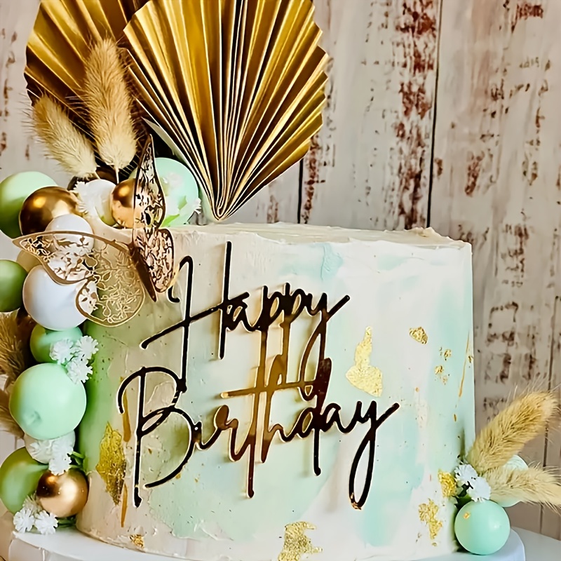 Kuchendekoration Topper „Frohe Geburtstag“ – Für Geburtstagstorten Und Kuchen