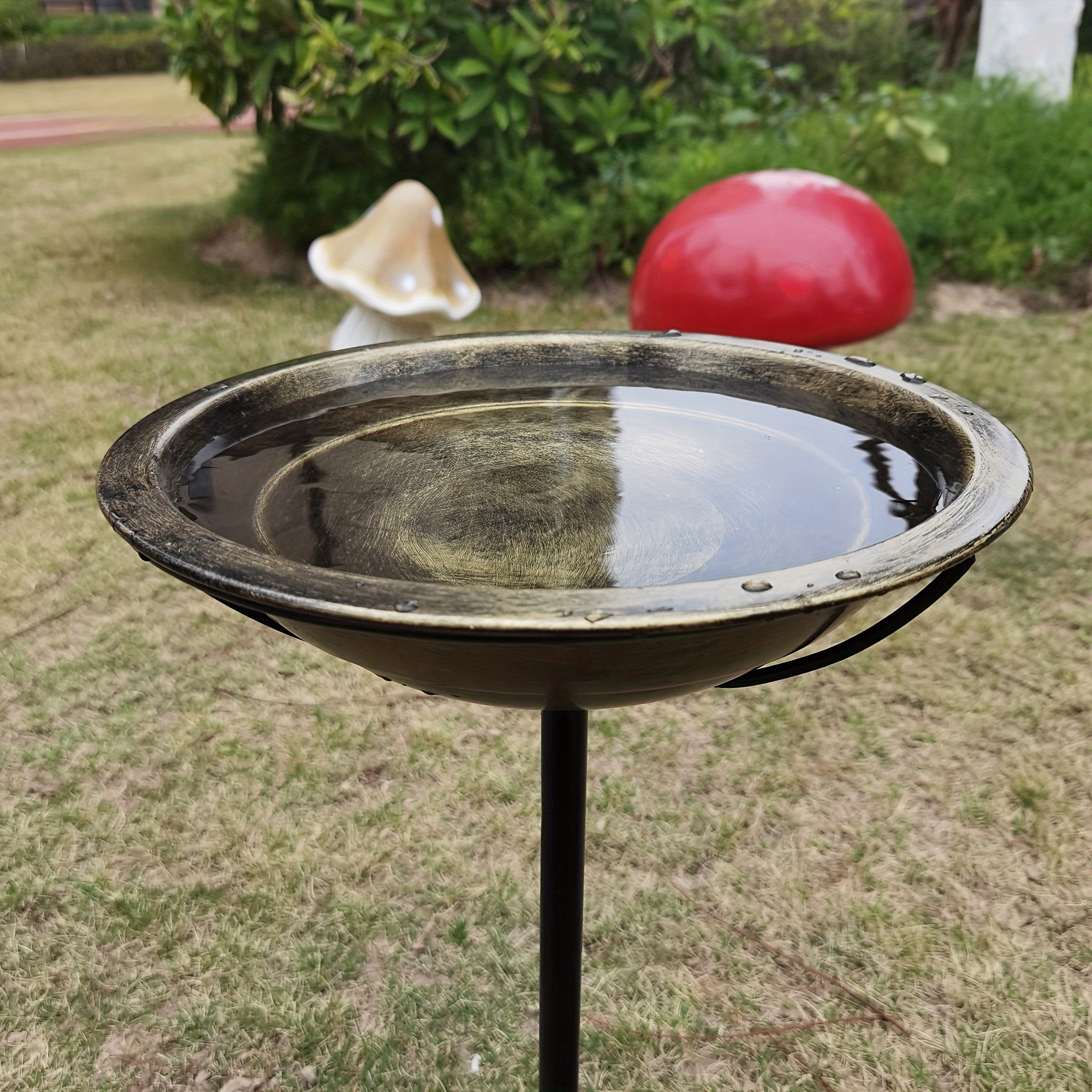 Vogeltränke Garten Mit 5-Zinken-Basis - Metall Schale 30cm