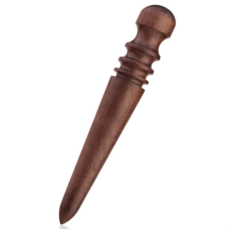 Image of Tool For Finishing Leather Edges, For Chamfering Leather Crafts, A Tapered Wooden , And A Wooden Edge Trimmer For Creases, Ideal For Projects Like Wallets And Belts
