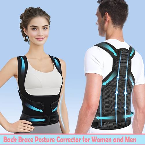 women and men adjustable back posture belt back brace for posture for women posture brace provides support and shape for neck
