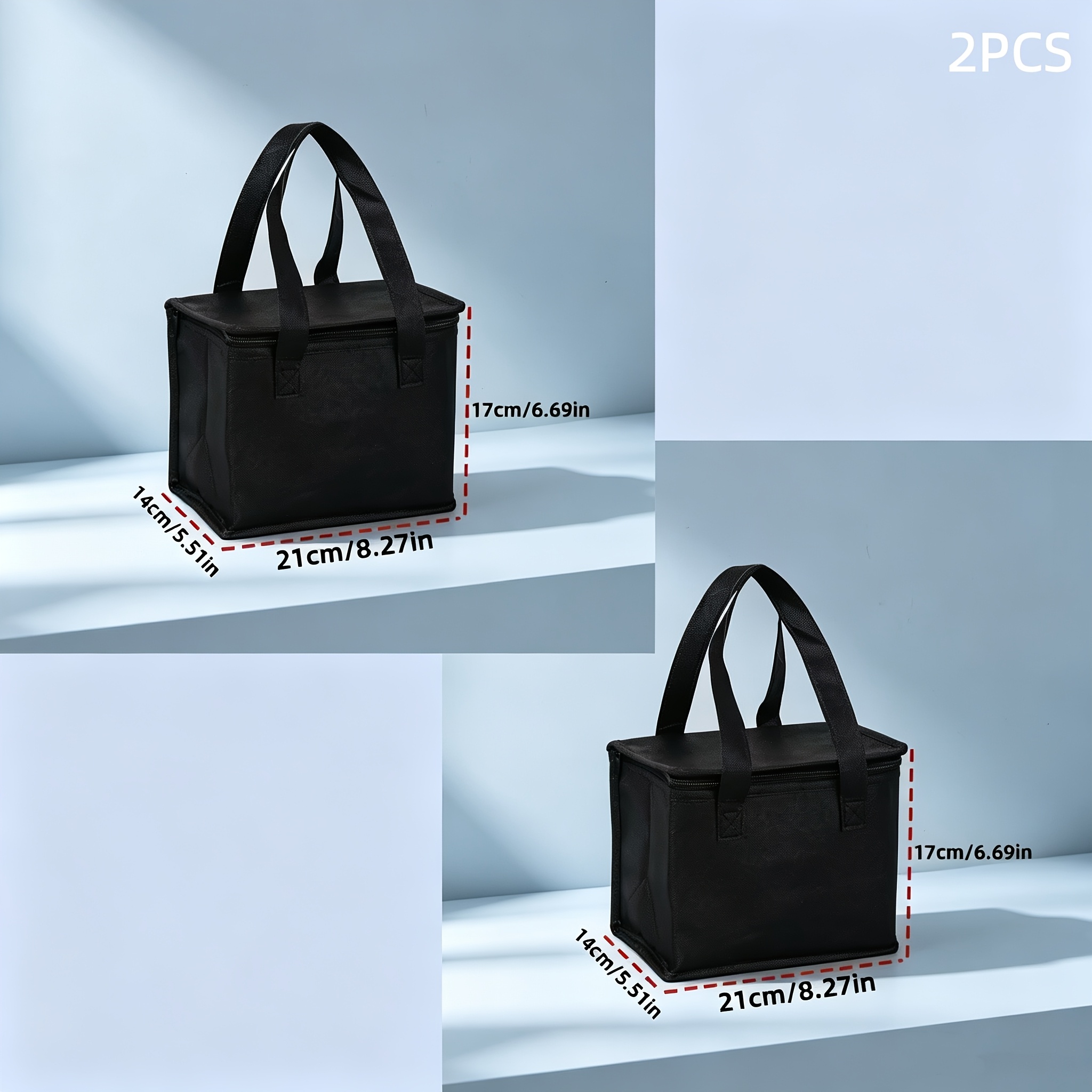 TEMU 1pc 2pcs Outdoor Insulation Bag, Foldable And Portable Zipper Design, Suitable For Outdoor Camping Drinks, Beer, Lunch, Picnics, And Other