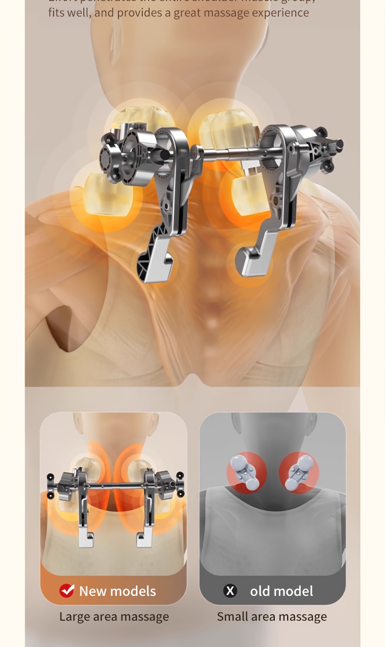 Neck Massager Back Waist Shoulder Neck Cervical Massage Automatic Kneading Device Trapezius Muscle Massager