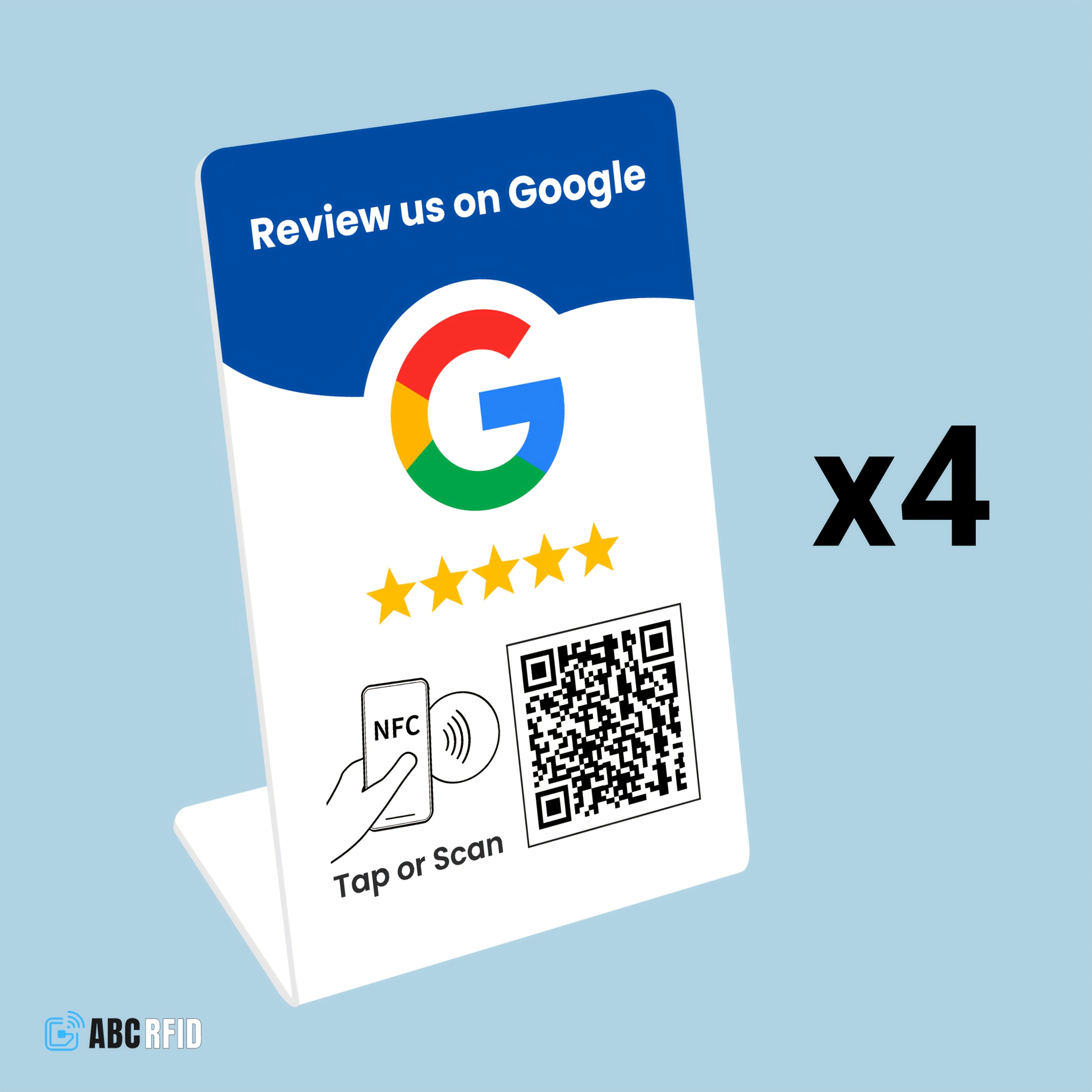 TEMU Supporto per NFC e Seguici con Codice QR, Supporto per Recensioni per Google, Configurazione Facile con Gestione Link Recensioni, per Recensioni
