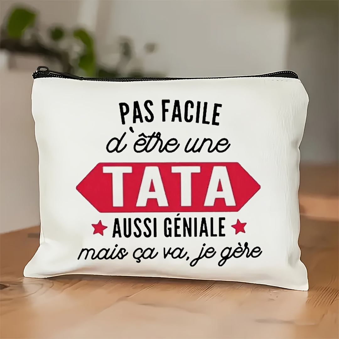 TEMU 1 trousse de Cosmétique française | Organisateur de toilette de voyage, , unisexe, imprimé artisanal de localisation