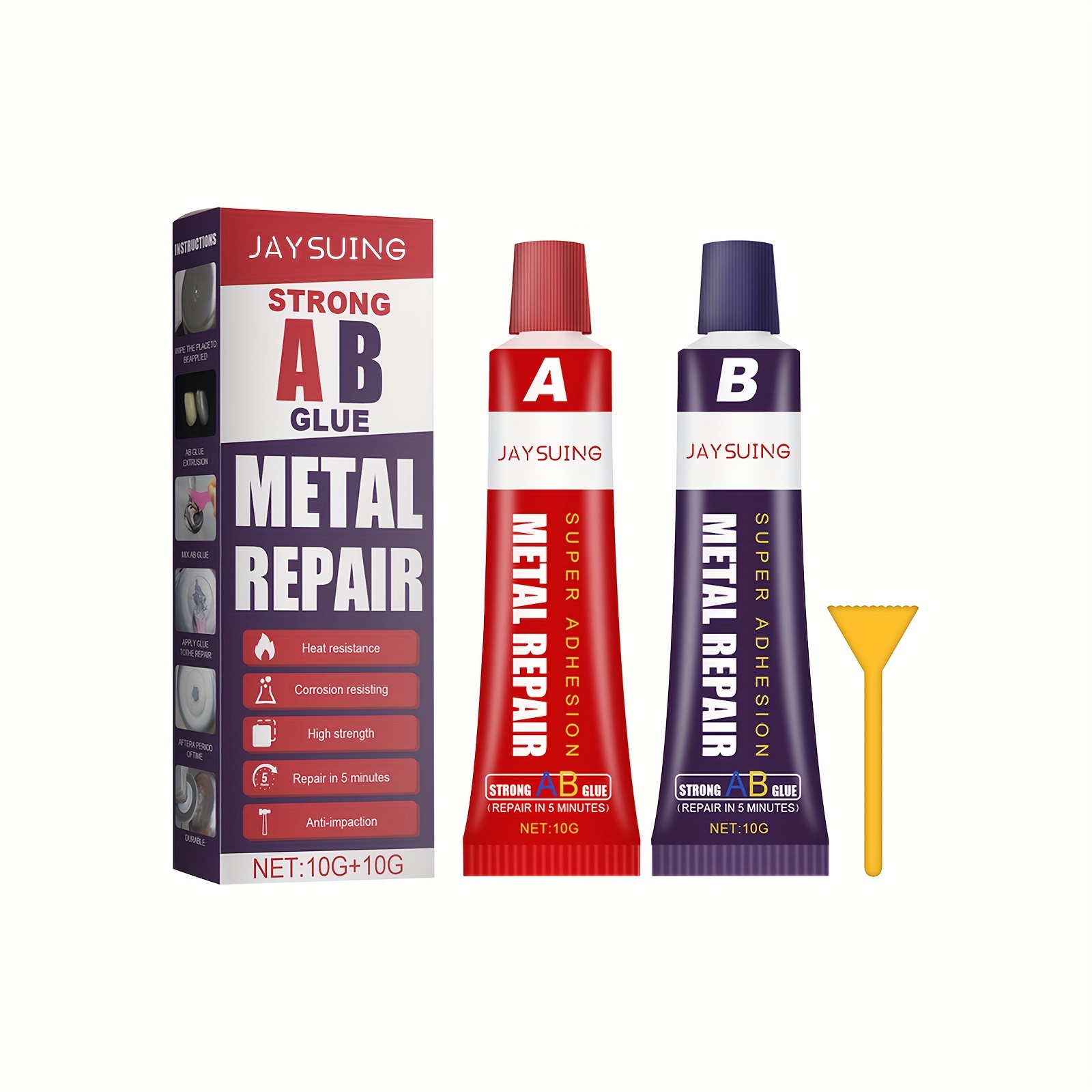 

Ab Casting Glue Set Industrial Repair Glue Resistant Metal Electric Welding Water Glue