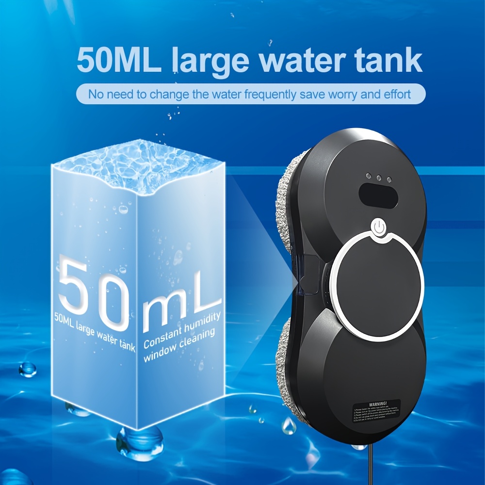 Image of Automatic Window Cleaning Robot With Strong Suction & Water Suitable For Glass Doors, , Windows, Emergency Power Backup, 3 Operating , Remote Control, Voltage (-type Plug) For Use