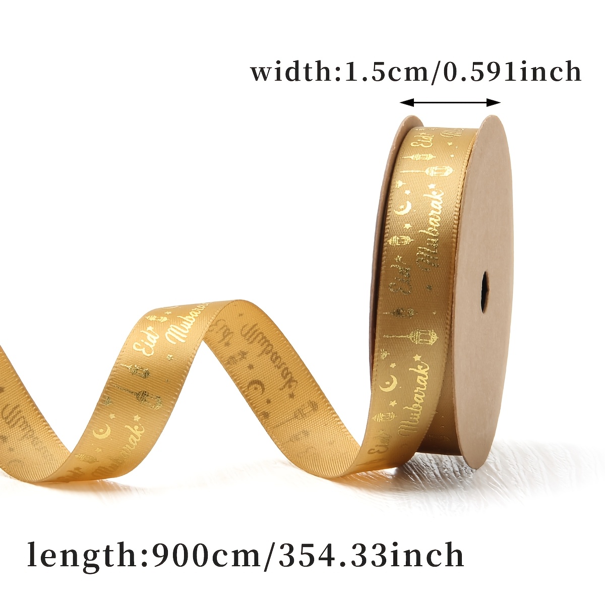 TEMU 1pc Ramadan Ribbon, Ramadan Gift Wrapping Ribbon, Ramadan Home Decoration Ribbon, Ramadan Bow Ribbon