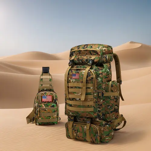 set of 2 large capacity outdoor multi functional backpack chest bag suitable for outdoor camping hiking this for