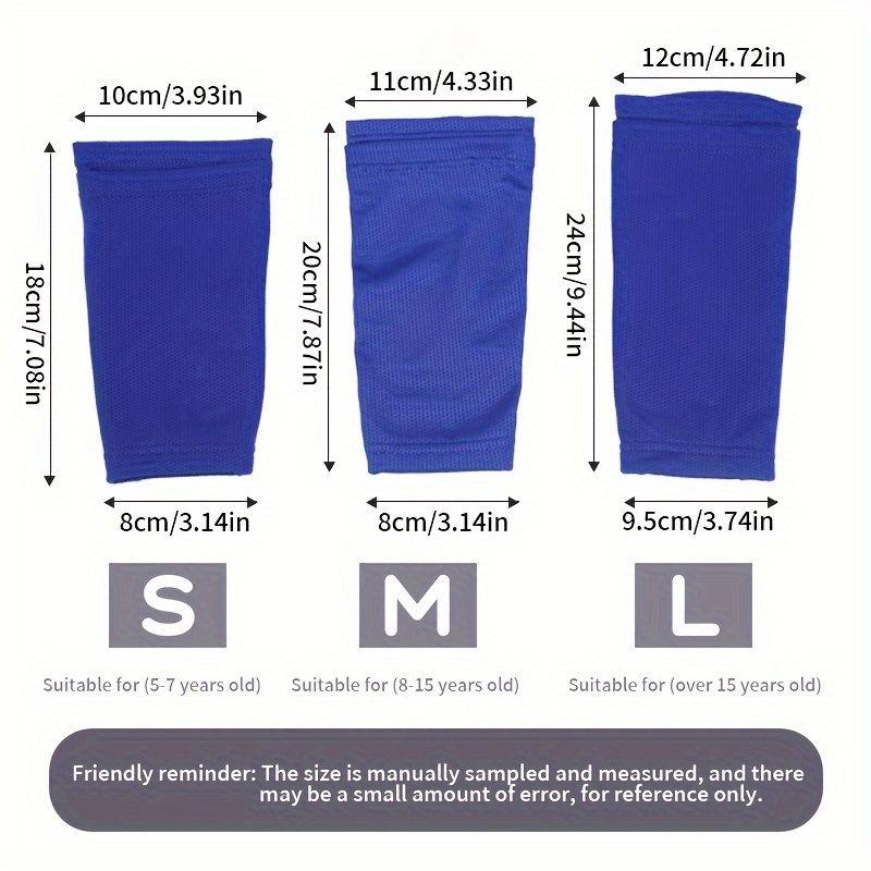 1pair Soccer Leg Pad Covers with Pocket, Breathable Soft Double Layers Gear for Sports