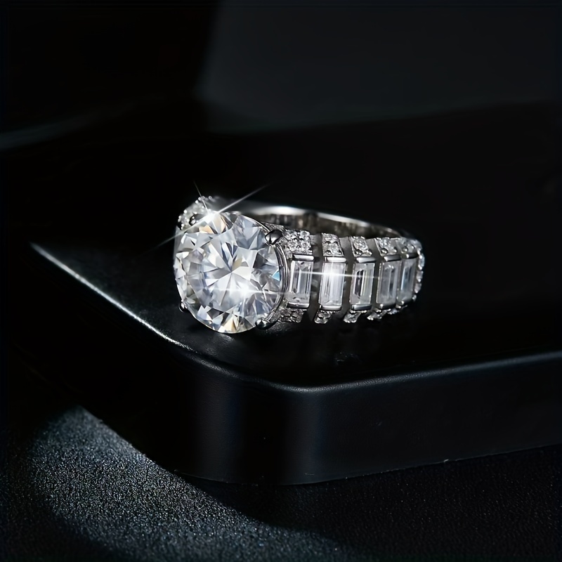 Deluxe 5 Carat Moissanite Men's Ring in S925 Sterling Silver