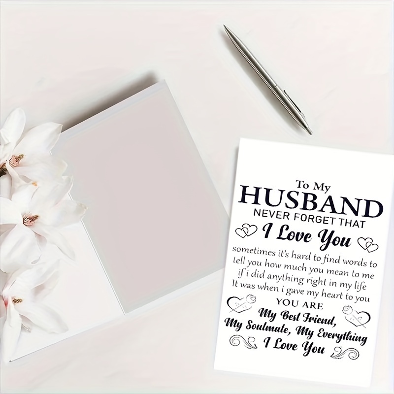 

1pc Romantic Love Greeting Card For Husband - Expressive Appreciation And Affection, Perfect For Valentine's Day, Birthdays, And Special Occasions