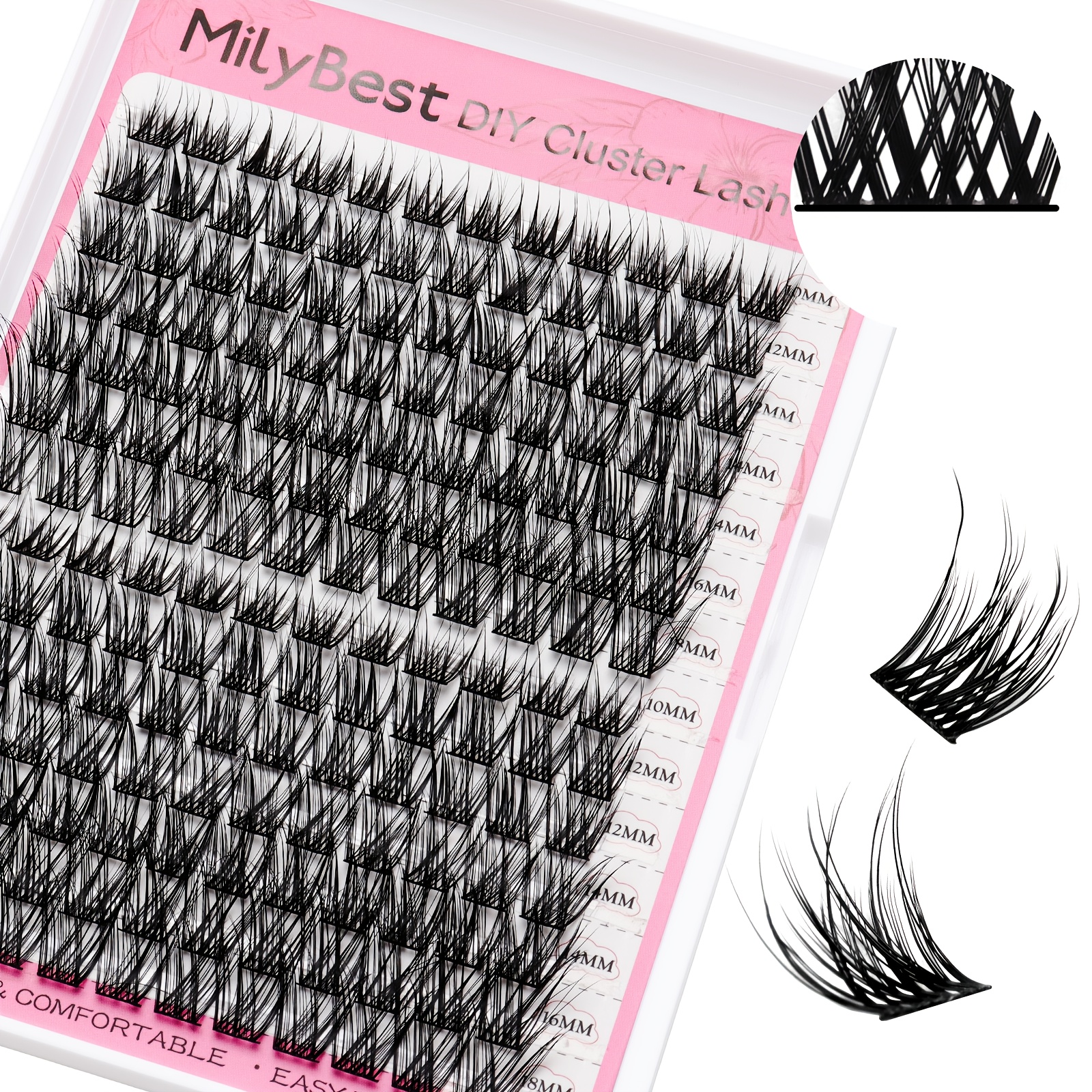 

Lash 336 Pcs Lashes Fluffy Eyelash Extensions C/d Curly Volume Individual Lashes Eyelash 10-16 Mm False Lashes Diy At Home (2 Set) For Halloween