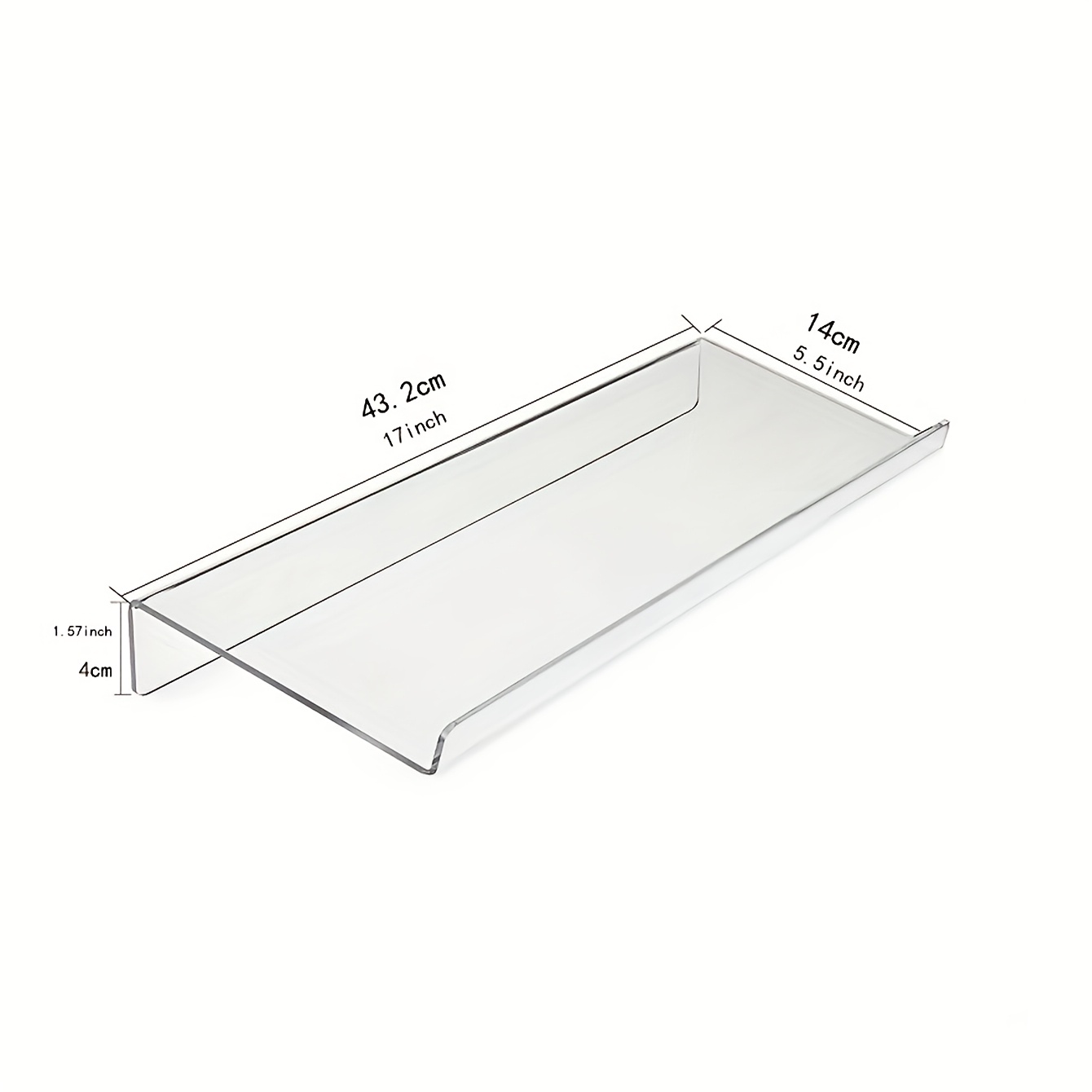 TEMU Support de Clavier Compatible PC/Ordinateur Portable - Base Transparente avec -Poignet, Rehausseur de Clavier Minimaliste pour Bureau à Domicile