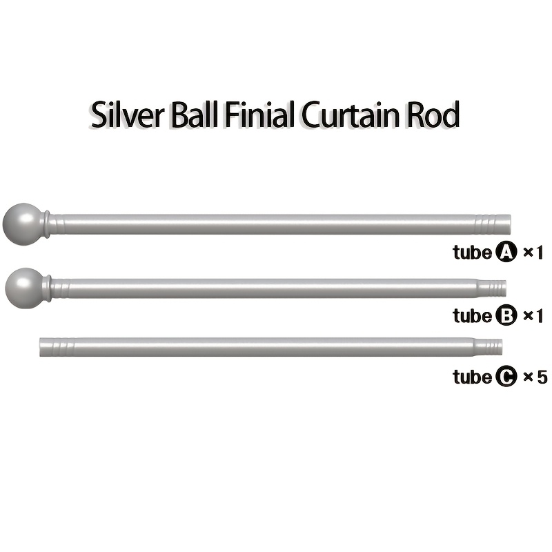 TEMU 1pc/minimalist Decorative Curtain Rod Single Rod, In Golden And Golden Colors, Suitable For Multiple Scenes Such As Bedroom/living
