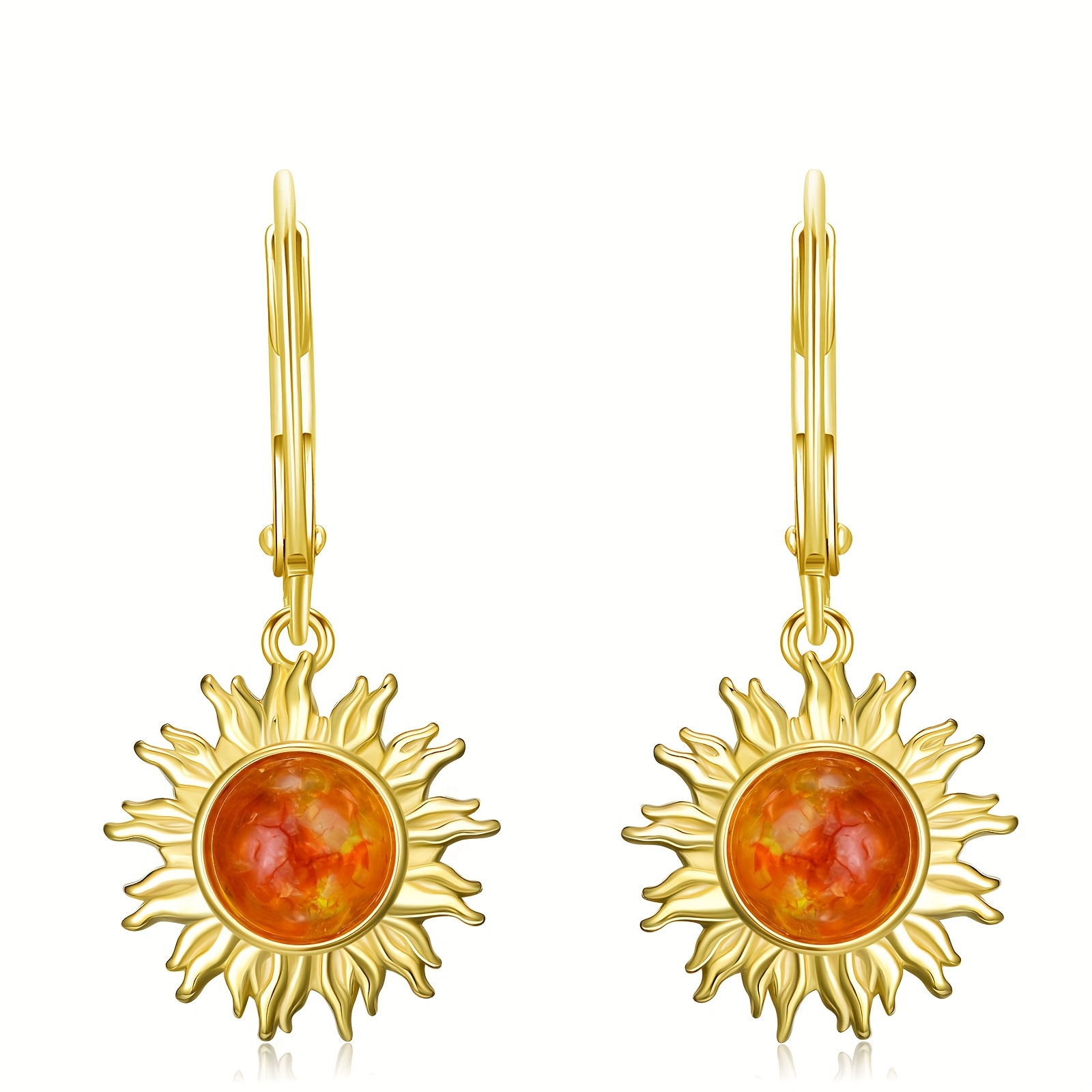 Sun Earrings For Women, 925 Sterling Silvery Earrings, Earrings, Gift For Women