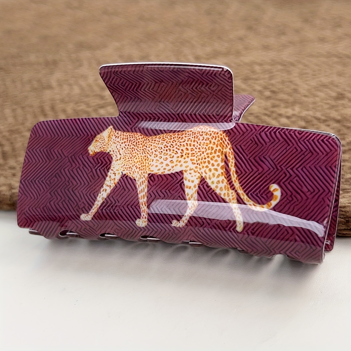TEMU 1pc Pinzas para el Cabello con Estampado Animal, Grandes Pinzas para el Cabello con Diseño de Leopardo para Mujeres, Accesorios para el Cabello